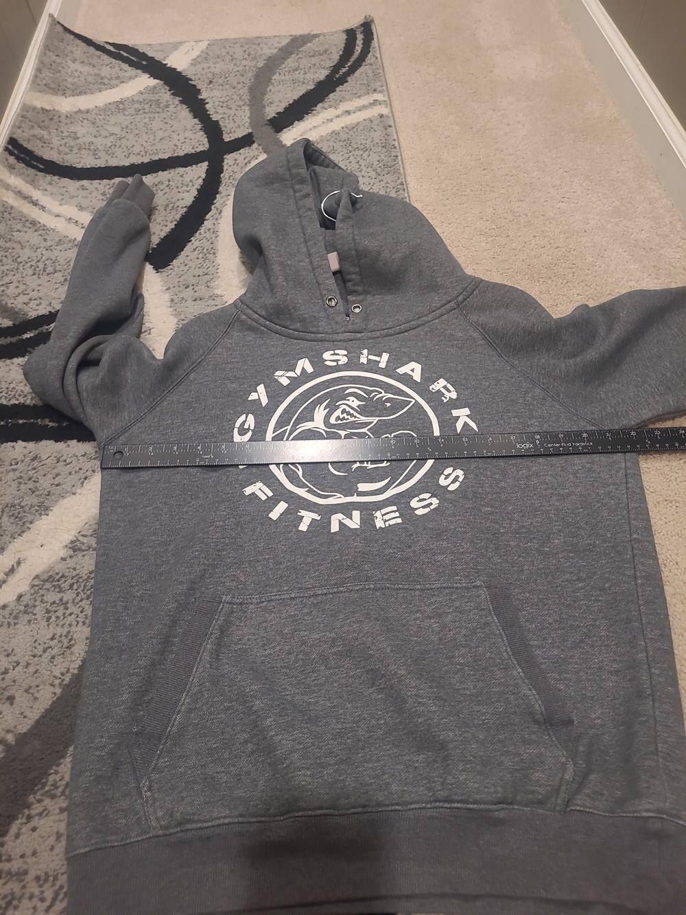 Gymshark Gray Logo Pullover Hoodie